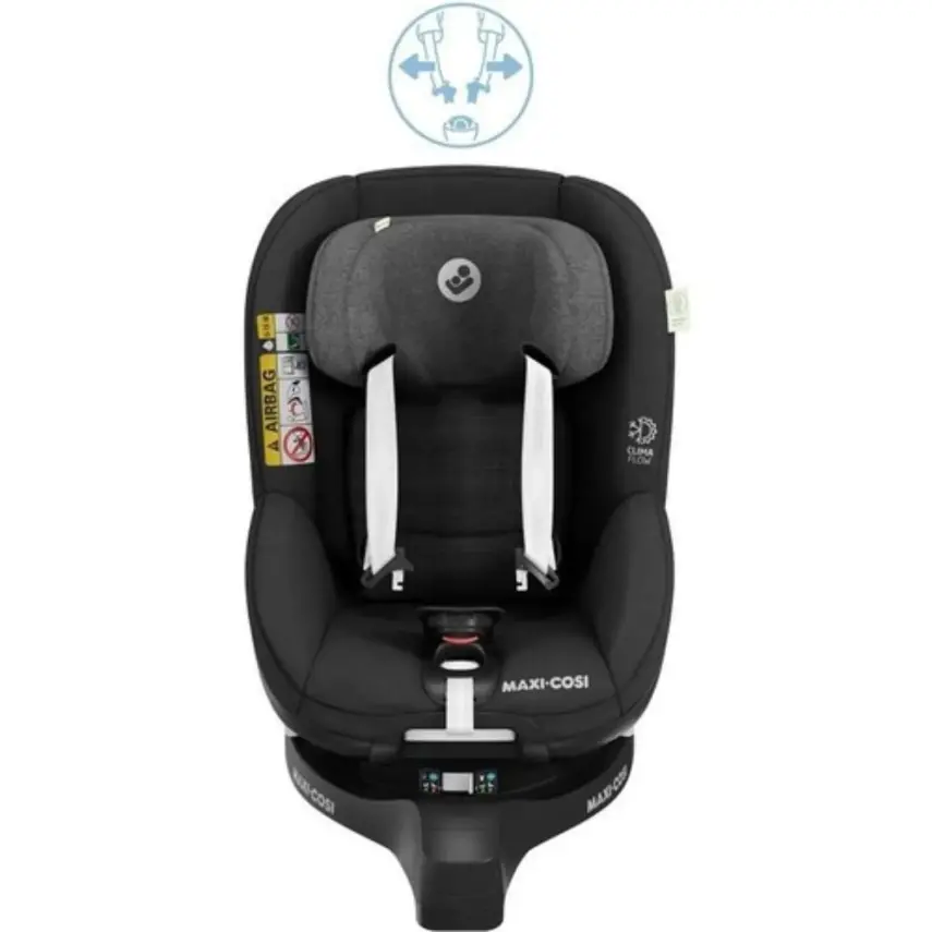 Maxi-Cosi Mica Pro Eco I-Size ADAC'lı Isofix'li 360 Dönebilir Yatabilir 0-18 kg Bebek Oto Koltuğu Authentic Black - 9