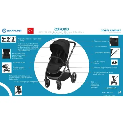 Maxi-Cosi Oxford Çift Yönlü Travel Sistem-Seyahat Sistem Bebek Arabası Twillic Green  - 2