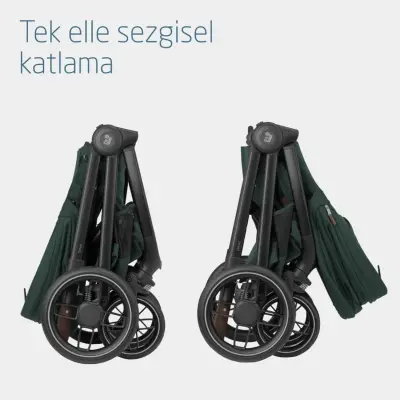 Maxi-Cosi Oxford Çift Yönlü Travel Sistem-Seyahat Sistem Bebek Arabası Twillic Green  - 6