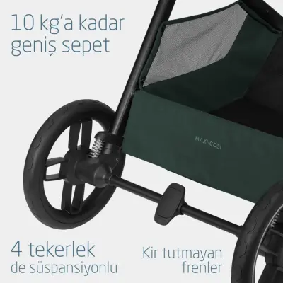 Maxi-Cosi Oxford Çift Yönlü Travel Sistem-Seyahat Sistem Bebek Arabası Twillic Green  - 12