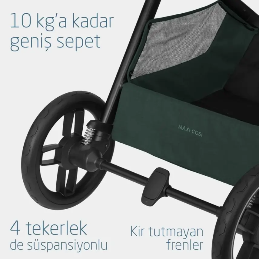 Maxi-Cosi Oxford Çift Yönlü Travel Sistem-Seyahat Sistem Bebek Arabası Twillic Green  - 12