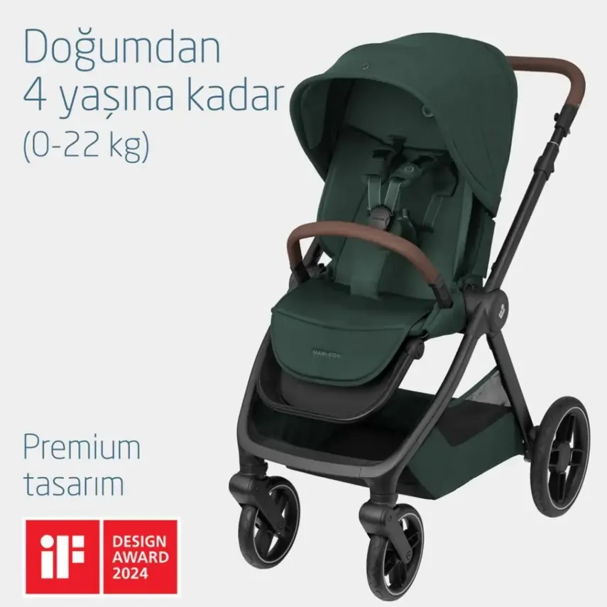 Maxi-Cosi Oxford Çift Yönlü Travel Sistem-Seyahat Sistem Bebek Arabası Twillic Green  - 4
