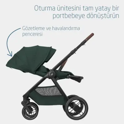Maxi-Cosi Oxford Çift Yönlü Travel Sistem-Seyahat Sistem Bebek Arabası Twillic Green  - 7