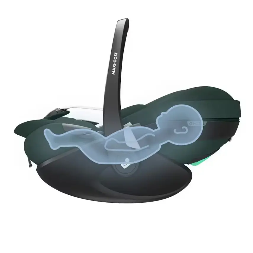 Maxi Cosi Pebble SlideTech Tam Yatabilen 360° Dönebilen Oto Koltuğu 0-13 Kg Twillic Green - 2