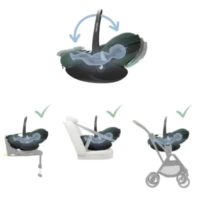 Maxi-Cosi Pebble 360 SlideTech Tam Yatabilen Oto Koltuğu 0-13 Kg Essential Green - 13