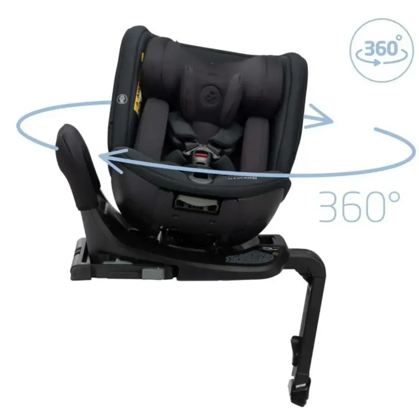 Maxi-Cosi Spinel 360 S Derece Dönebilen Yatabilen Isofix'li 0-36 kg Oto Koltuğu Authentic Black - 1