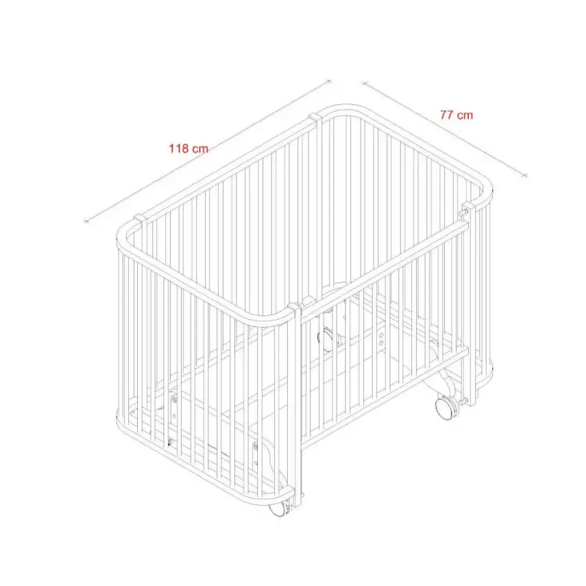 Meltem Kids Bambino Beşik 70X110 Cm Beyaz Ekru - 2