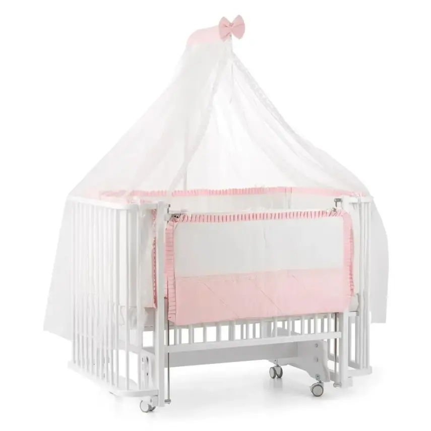 Meltem Kids Bambino Beşik 70X110 Cm Beyaz Pudra - 3