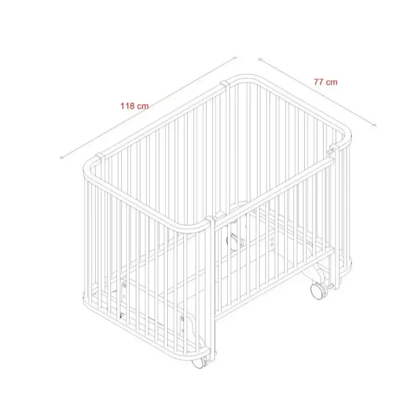 Meltem Kids Bambino Beşik 70X110 Cm Beyaz Pudra - 2