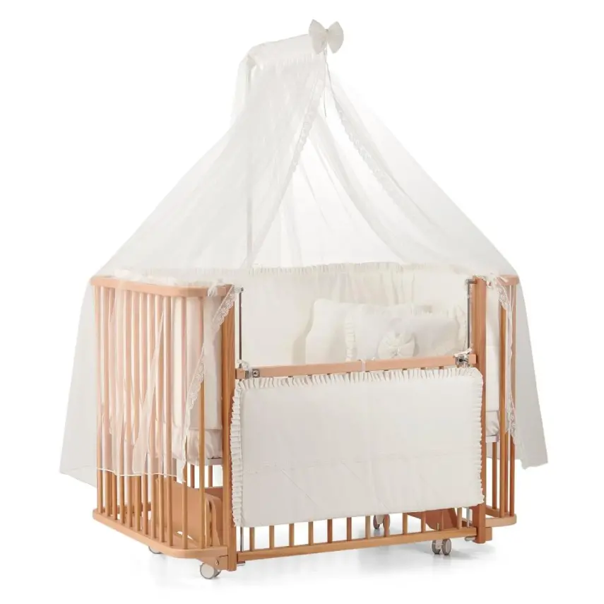 Meltem Kids Bambino Beşik 70X110 Cm Naturel Ekru - 1
