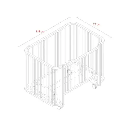 Meltem Kids Bambino Beşik 70x110 cm Naturel Mavi  - 3