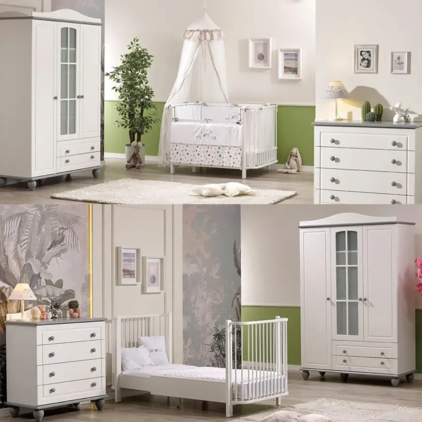 Meltem Kids Bambino Büyüyen Beşik Beyaz - Kuzulu - 7