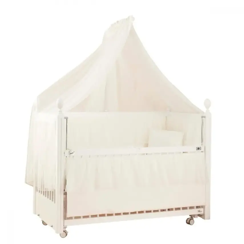 Meltem Kids Kral Beşik 60X120 Cm Beyaz - Ekru Beyaz - 3