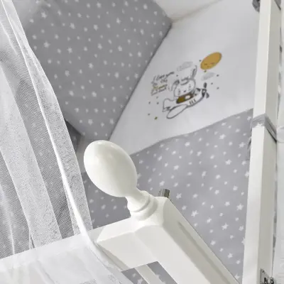 Meltem Kids Kral Beşik 60X120 Cm Gri - Moon Gri - 4