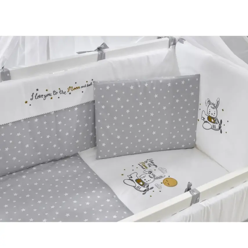 Meltem Kids Kral Beşik 60X120 Cm Gri - Moon Gri - 5