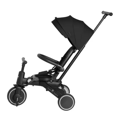 Merkür Bebe 9in1 Hawk Üç Tekerlekli Bebek ve Çocuk Bisikleti Siyah - 9