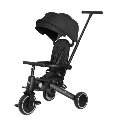 Merkür Bebe 9in1 Hawk Üç Tekerlekli Bebek ve Çocuk Bisikleti Siyah