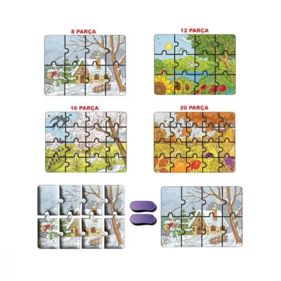 Mevsimler Süper Renkli Puzzle - 2