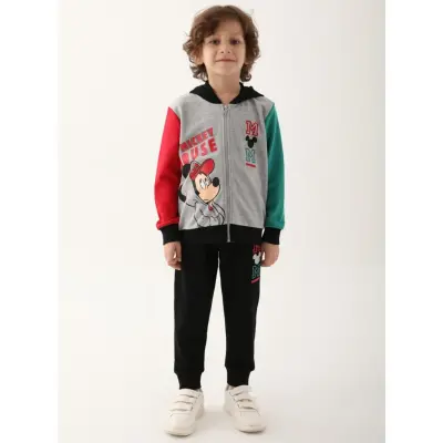 Mickey Mouse Erkek Eşofman Takımı Gri Melanj - 6