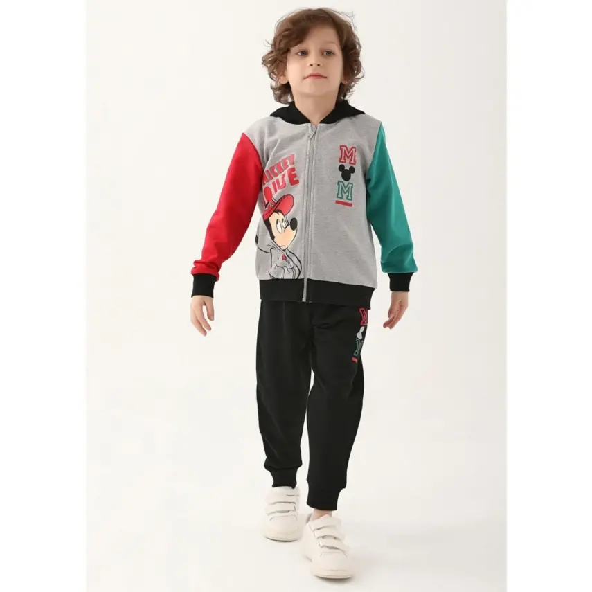 Mickey Mouse Erkek Eşofman Takımı Gri Melanj - 1