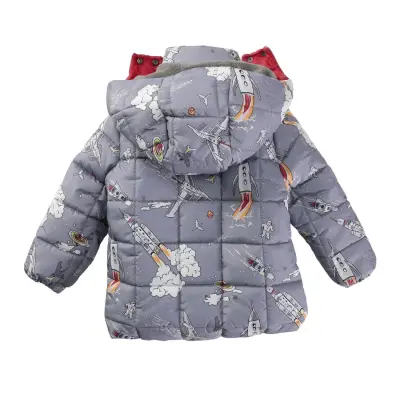 Midimod Erkek Bebek Çocuk Kabanı Gri - 4