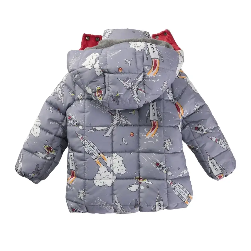 Midimod Erkek Bebek Çocuk Kabanı Gri - 4