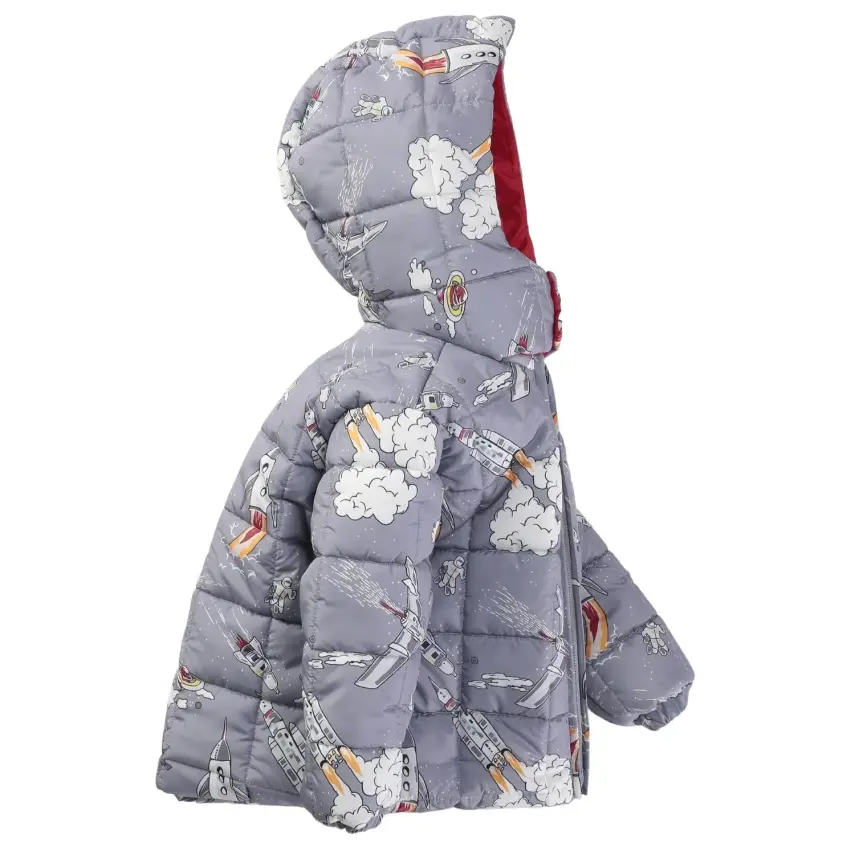 Midimod Erkek Bebek Çocuk Kabanı Gri - 3