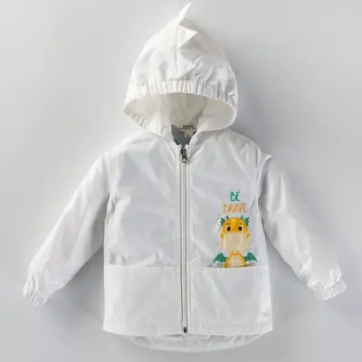 Midimod Erkek Yağmurluk Beyaz 