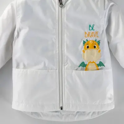 Midimod Erkek Yağmurluk Beyaz - 3