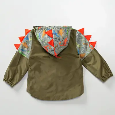 Midimod Erkek Yağmurluk Dinazorlu Haki - 2