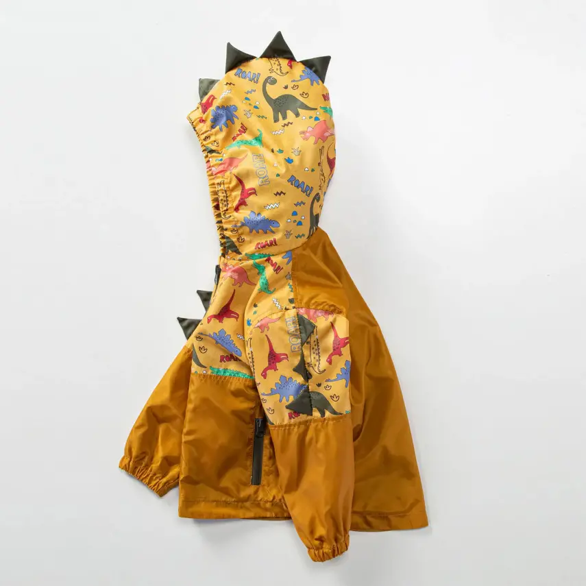 Midimod Erkek Yağmurluk Dinazorlu Hardal - 3