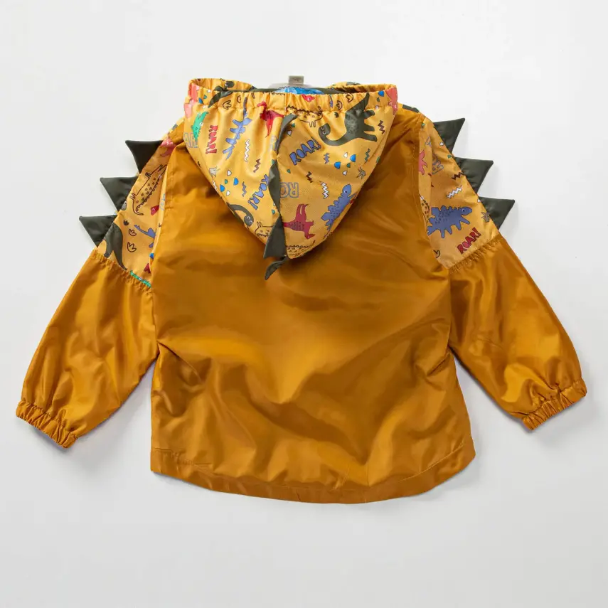 Midimod Erkek Yağmurluk Dinazorlu Hardal - 2