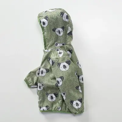 Midimod Erkek Yağmurluk Koala Baskılı Haki - 7