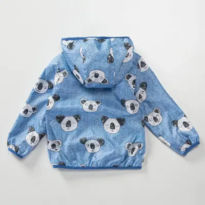 Midimod Erkek Yağmurluk Koala Baskılı İndigo - 3