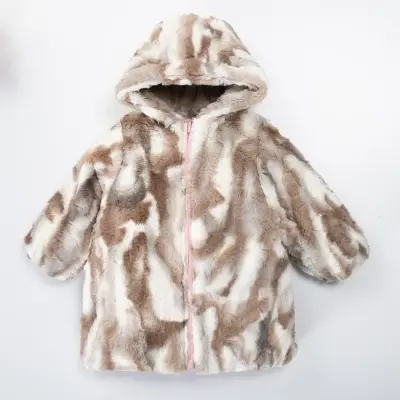 Midimod Kız Kaban Çift Taraflı Pembe - 3