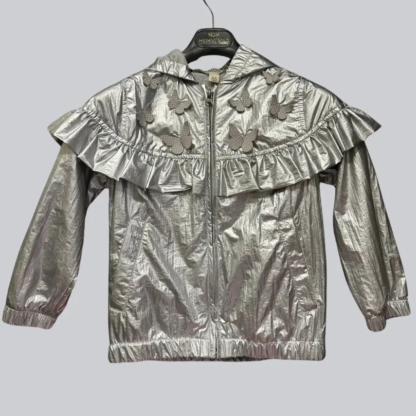 Midimod Kız Yağmurluk Gri - 5