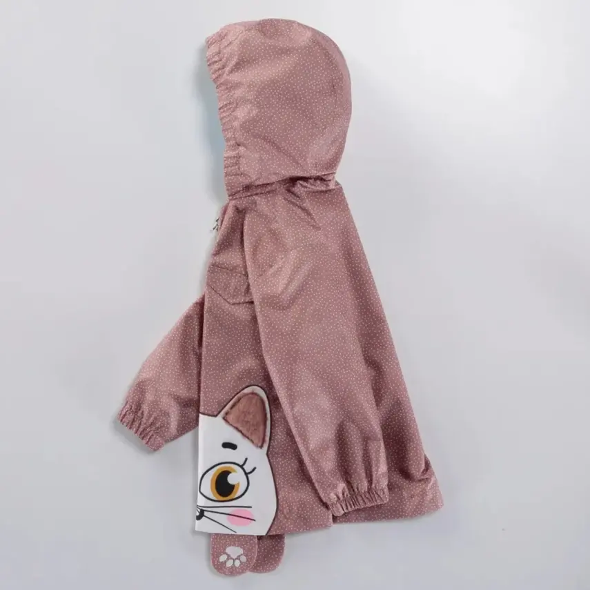 Midimod Kız Yağmurluk Kahverengi - 3