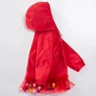 Midimod Kız Yağmurluk Kırmızı - 3