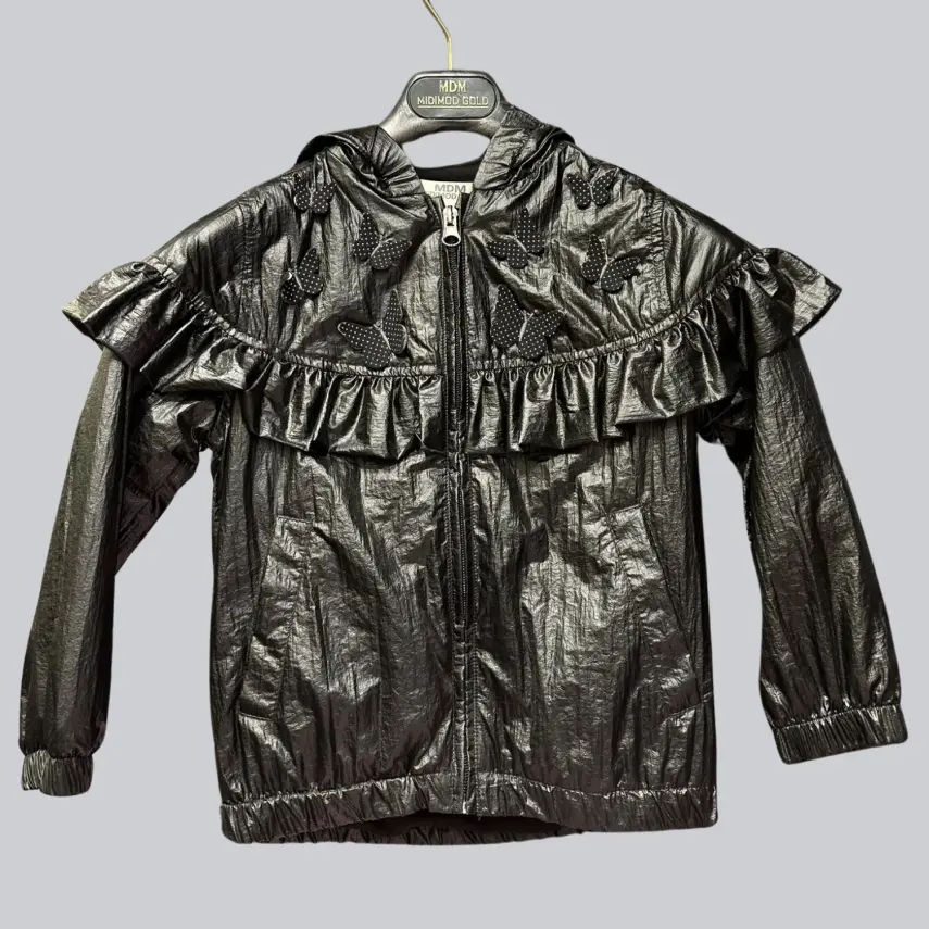 Midimod Kız Yağmurluk Siyah - 4