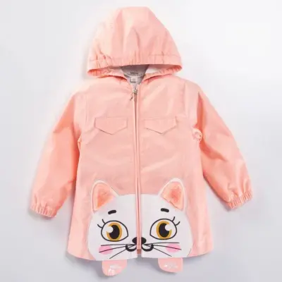 Midimod Kız Yağmurluk Somon 