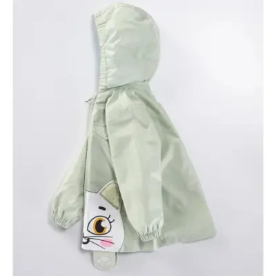 Midimod Kız Yağmurluk Yeşil - 3