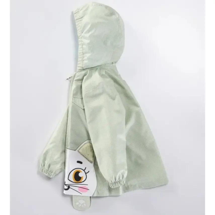 Midimod Kız Yağmurluk Yeşil - 3