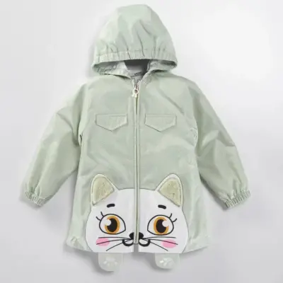 Midimod Kız Yağmurluk Yeşil 