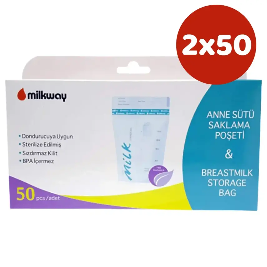 Milkway Anne Sütü Saklama Poşeti 50li x 3 Adet - 1