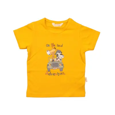 Mini Damla Bebek T-Shirt Safari Sarı 