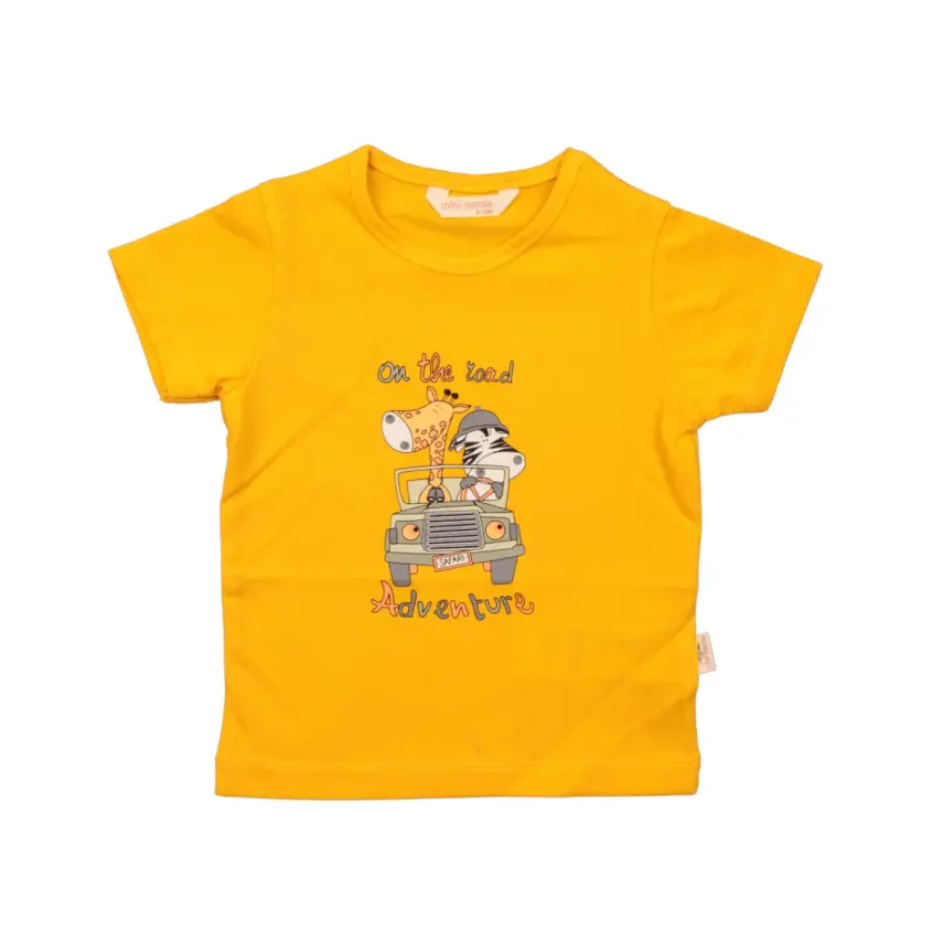 Mini Damla Bebek T-Shirt Safari Sarı - 1