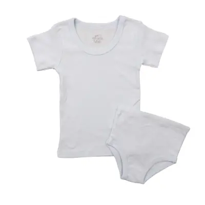 Mini Damla Çamaşır Takımı Kısa Kol Mavi 