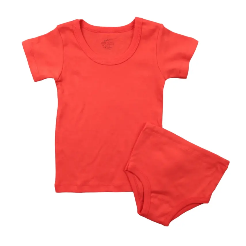 Mini Damla Çamaşır Takımı Kısa Kol Nar Çiçeği - 1