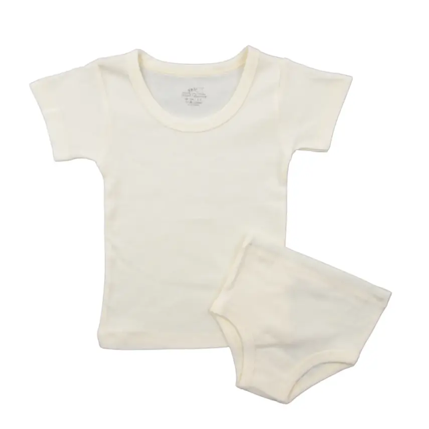 Mini Damla Çamaşır Takımı Kısa Kol Sarı - 1