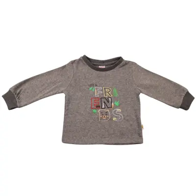Mini Damla Çocuk Sweatshirt Friend Füme - 4